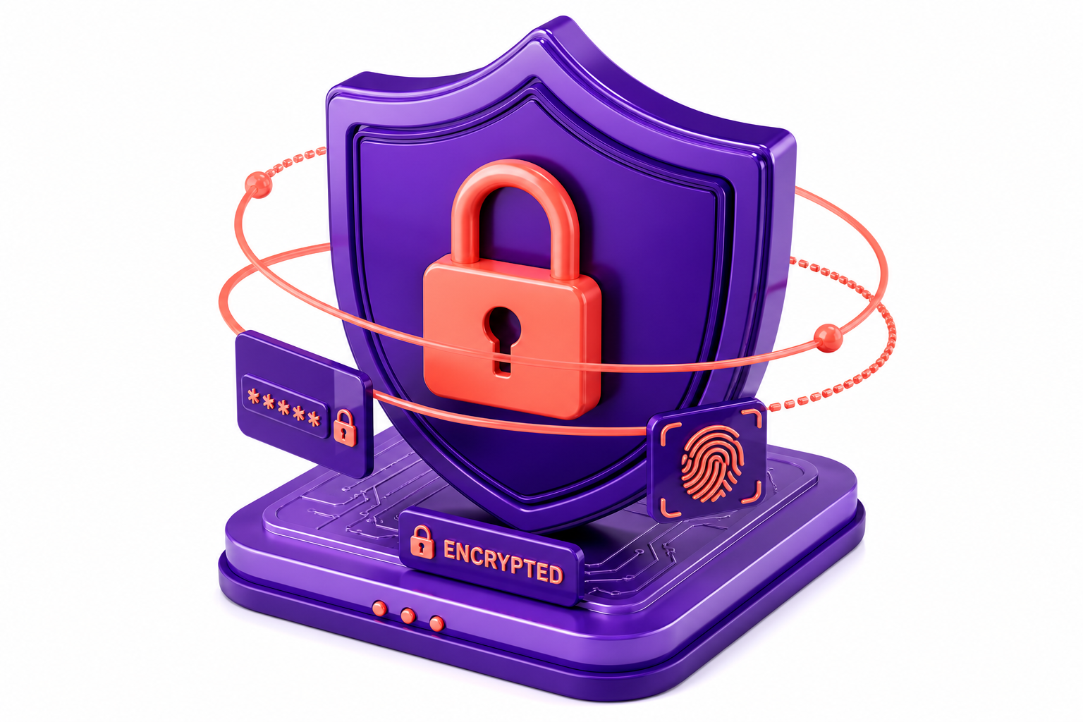 3D security shield illustration